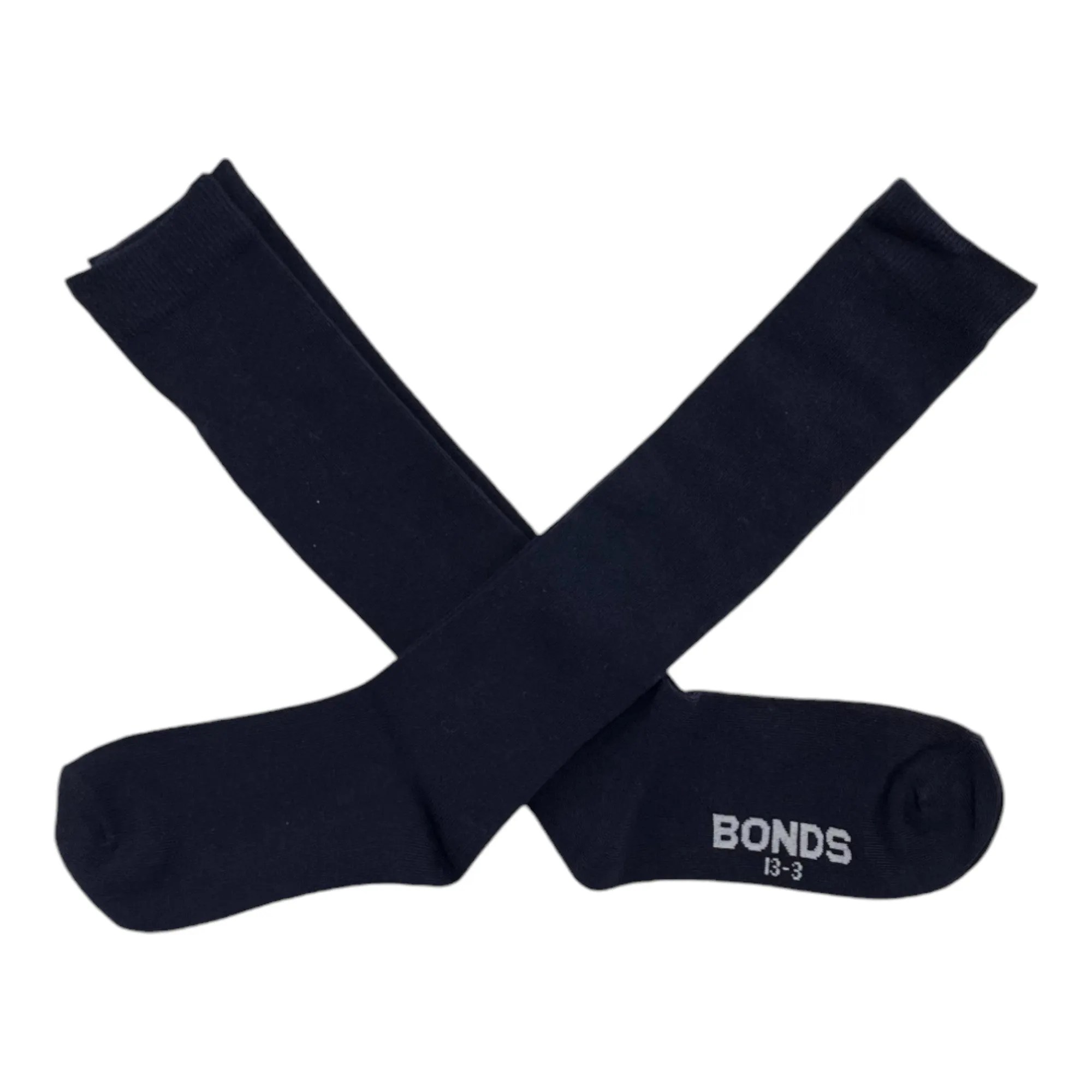 2 Pairs X Bonds Kids Unisex Everyday School Knee High Midnight Blue Socks