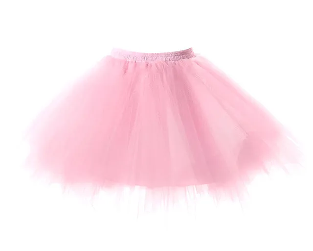 2017 Tulle Skirts Womens High Quality Elastic Stretchy Tulle Teen Layers Summer Womens Adult Tutu Skirt Pleated Mini Skirts