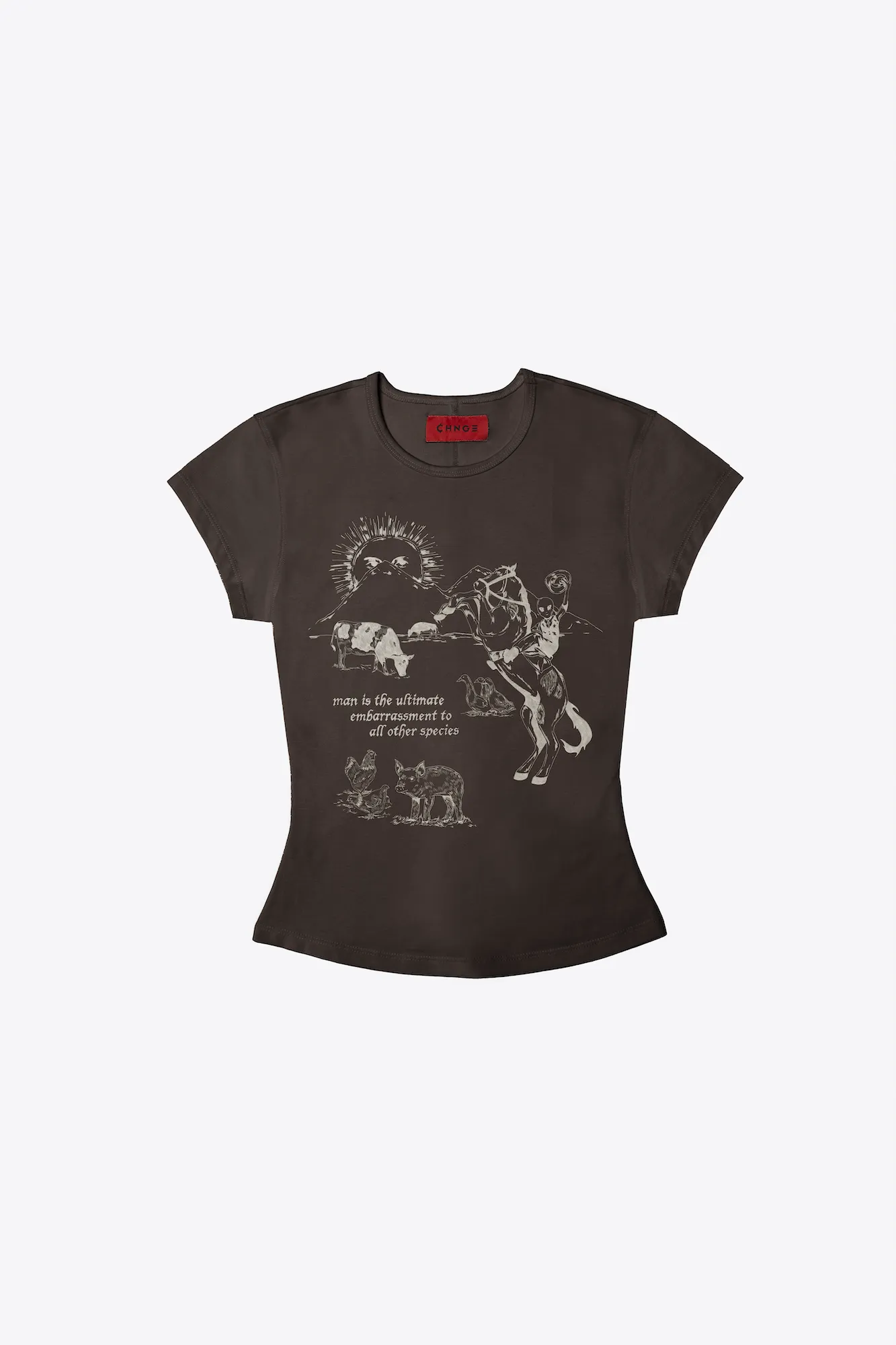 Alien Cowboy Mini Tee (Truffle)