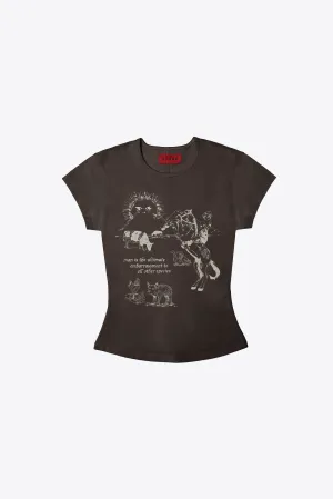 Alien Cowboy Mini Tee (Truffle)