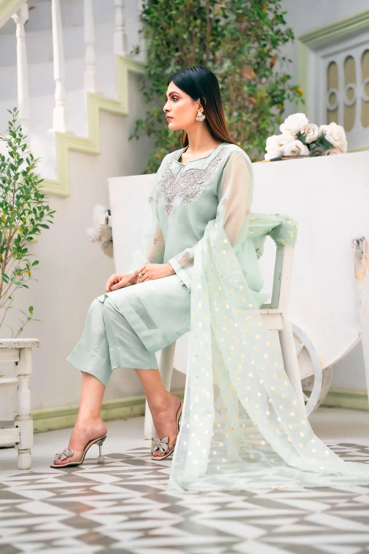 AQUA BREEZE ORGANZA PRET 2 PC