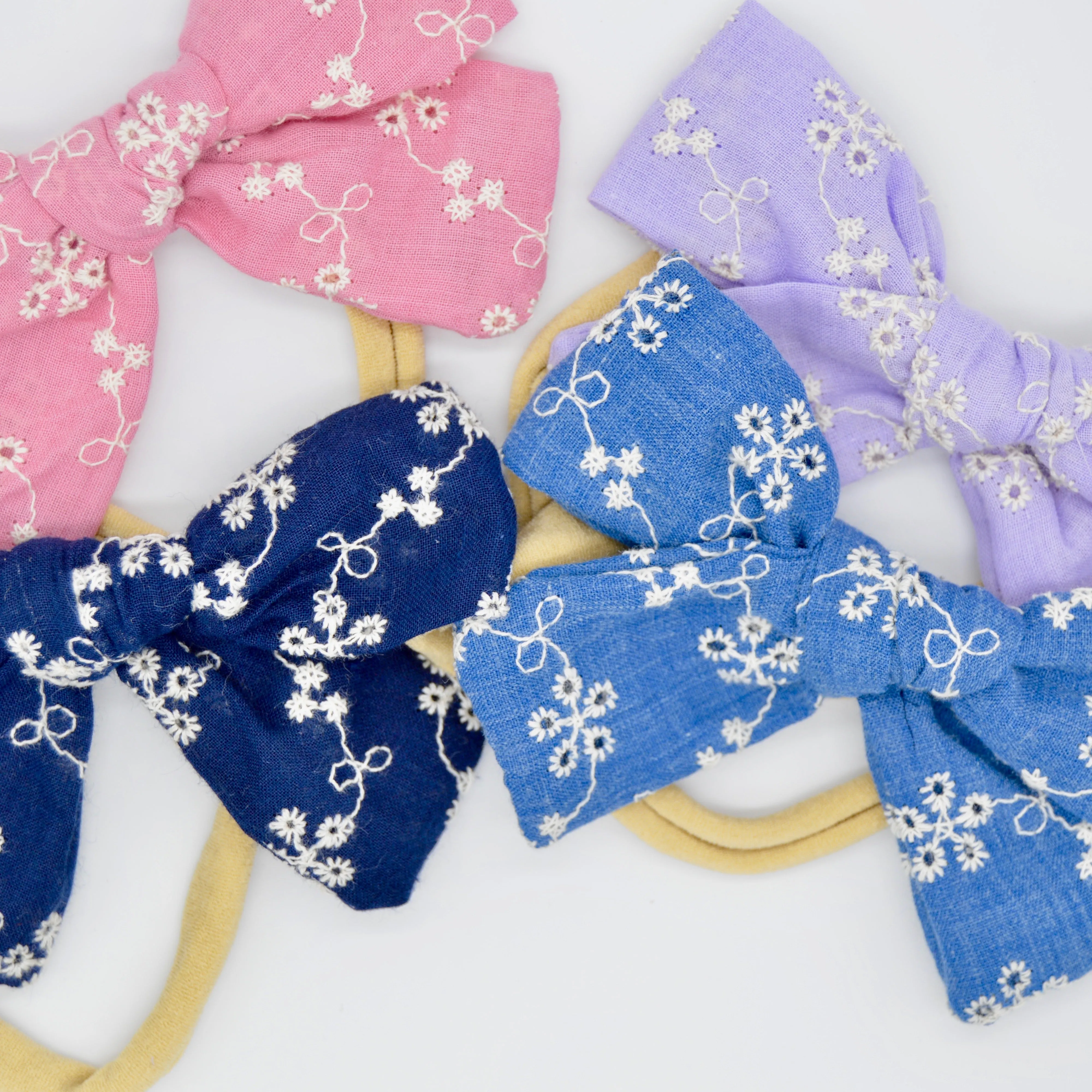 Baby Girl Colored Eyelet Headbands