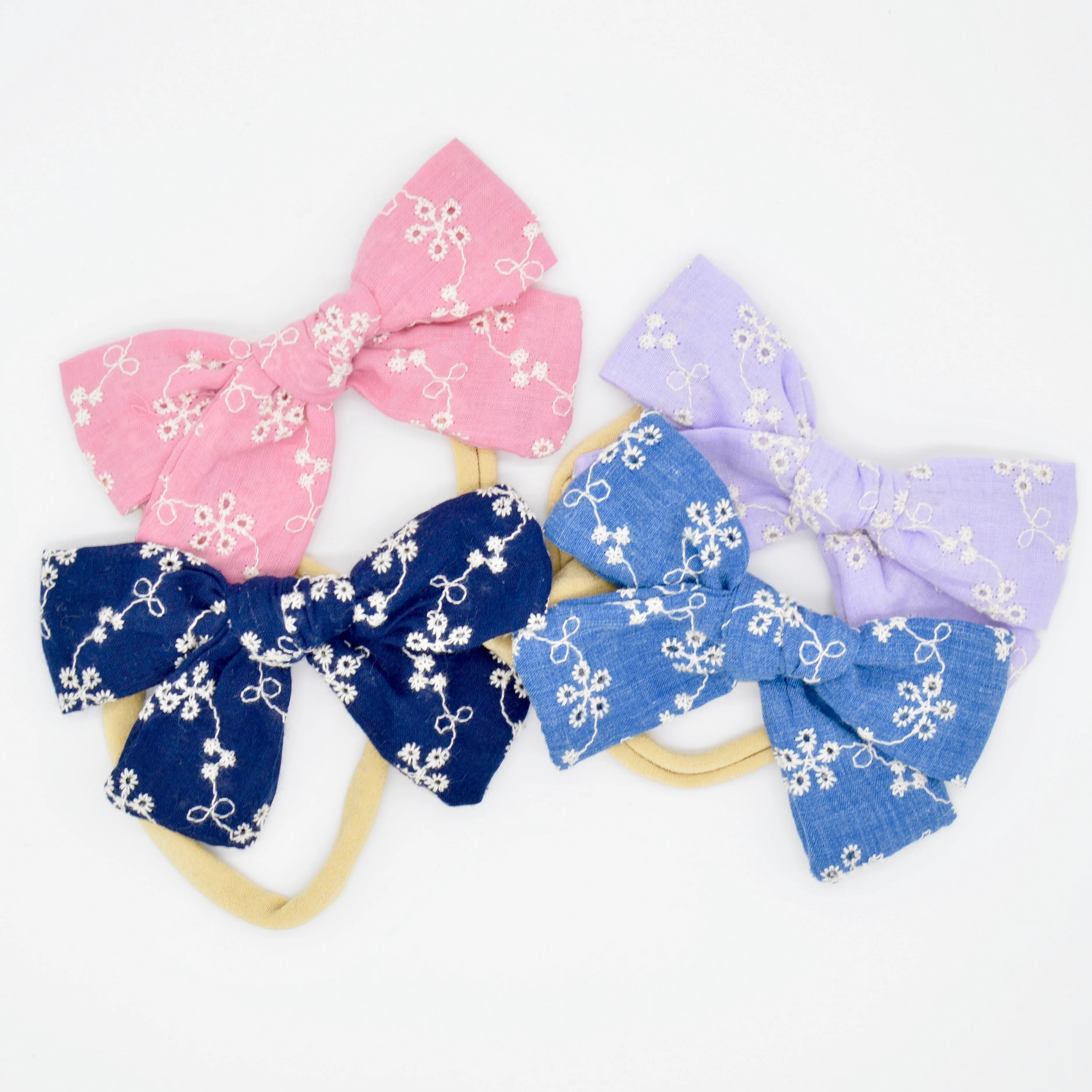 Baby Girl Colored Eyelet Headbands