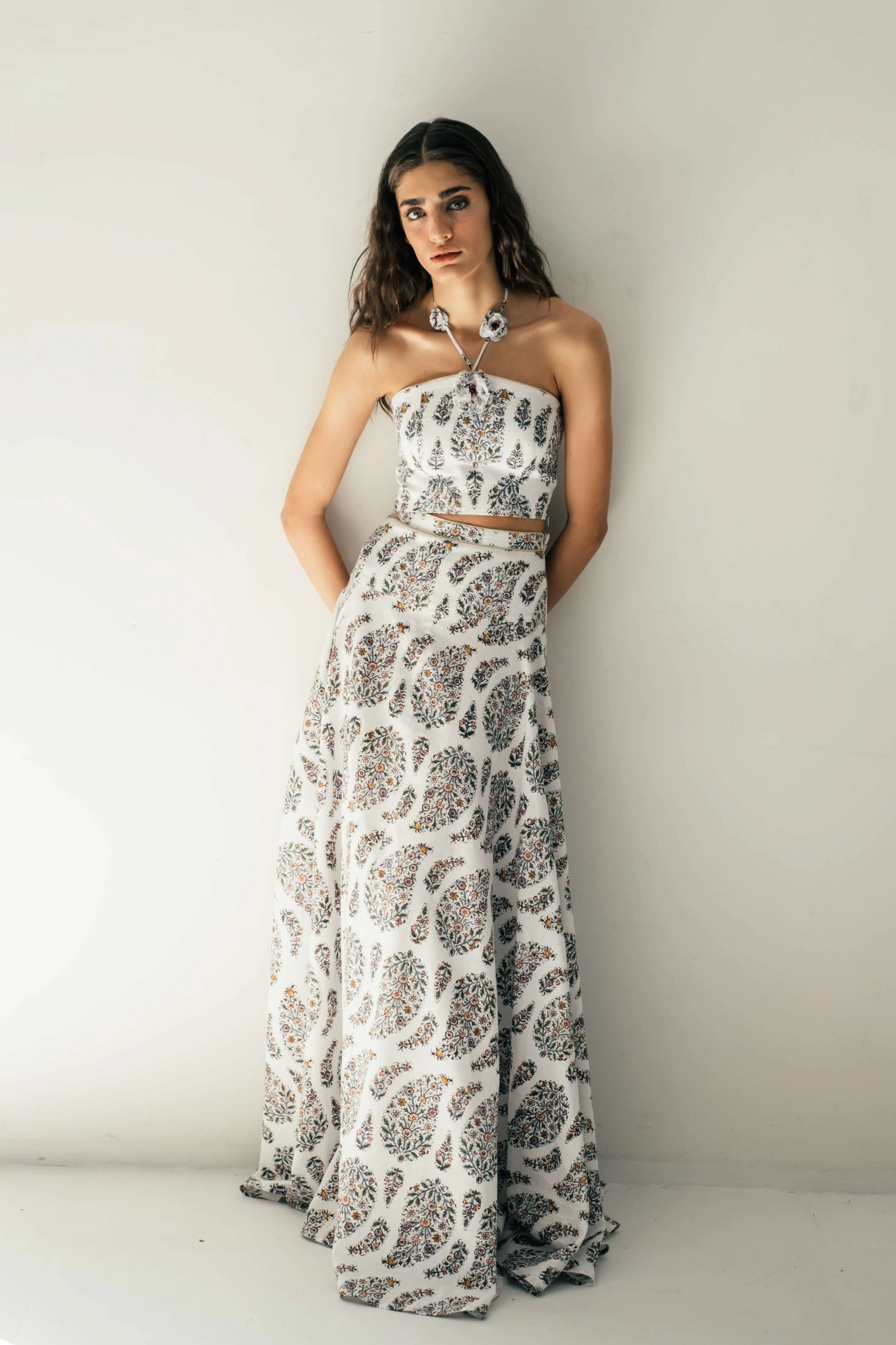 Baran Skirt - Paisley Ghalamkar by RosewaterHouse