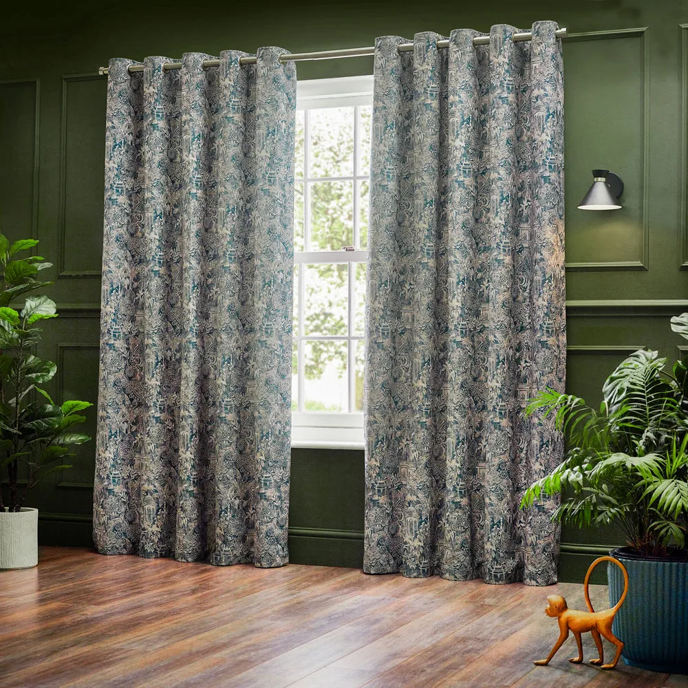 Bengal Eyelet Curtains Wedgewood