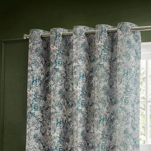 Bengal Eyelet Curtains Wedgewood