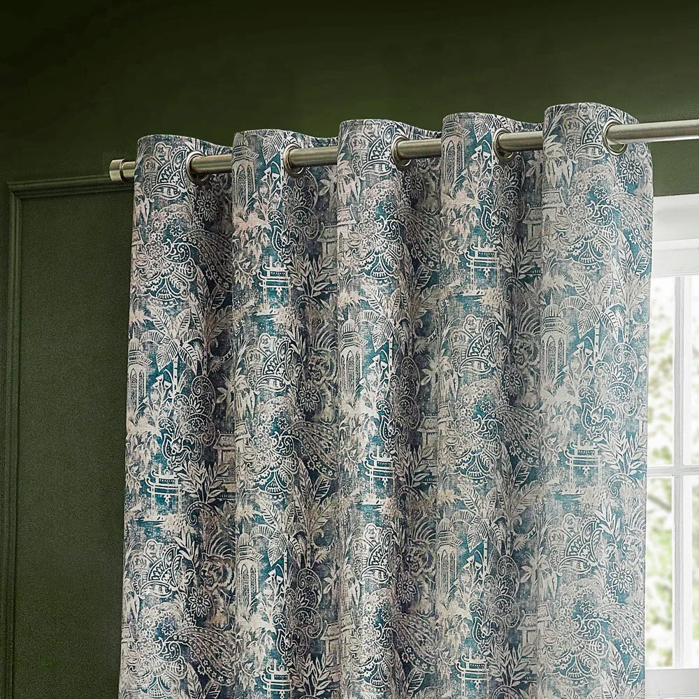 Bengal Eyelet Curtains Wedgewood