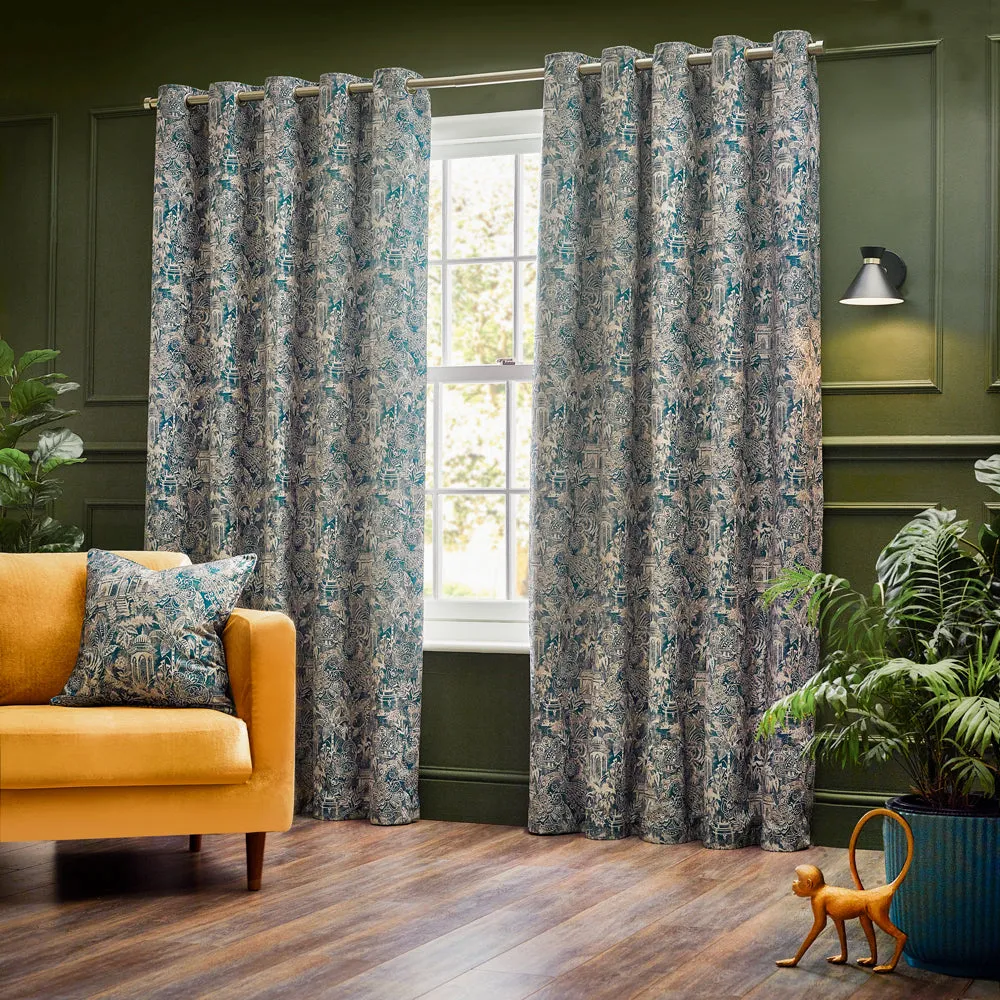 Bengal Eyelet Curtains Wedgewood