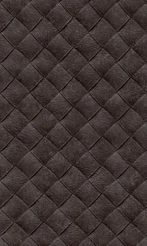 Black Leather Patchwork Geometric Wallpaper R8248