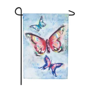 Butterfly Kaleidoscope Garden Organza Flag