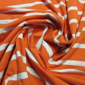 Carrot Stripe Bamboo/Spandex Jersey  Fabric
