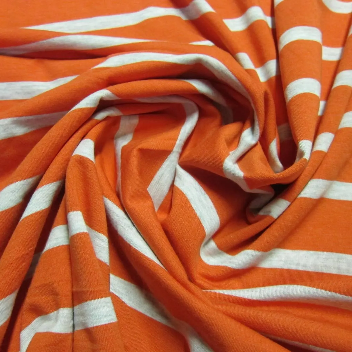 Carrot Stripe Bamboo/Spandex Jersey  Fabric