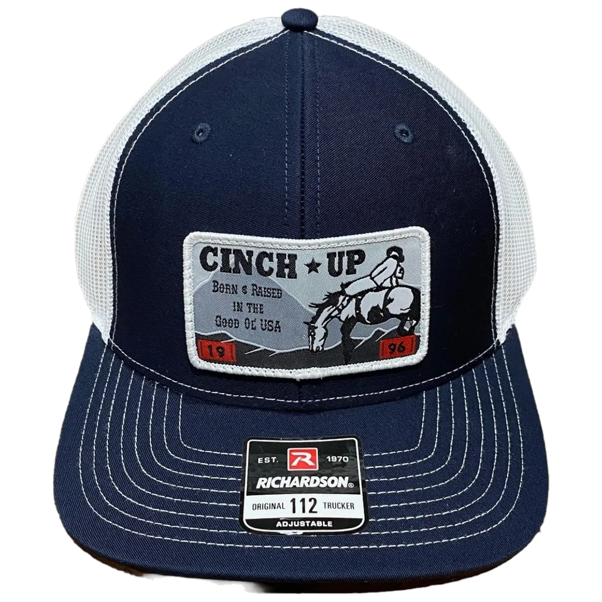 Cinch Men's Navy & White w/ Patch Trucker Cap MCC0800010