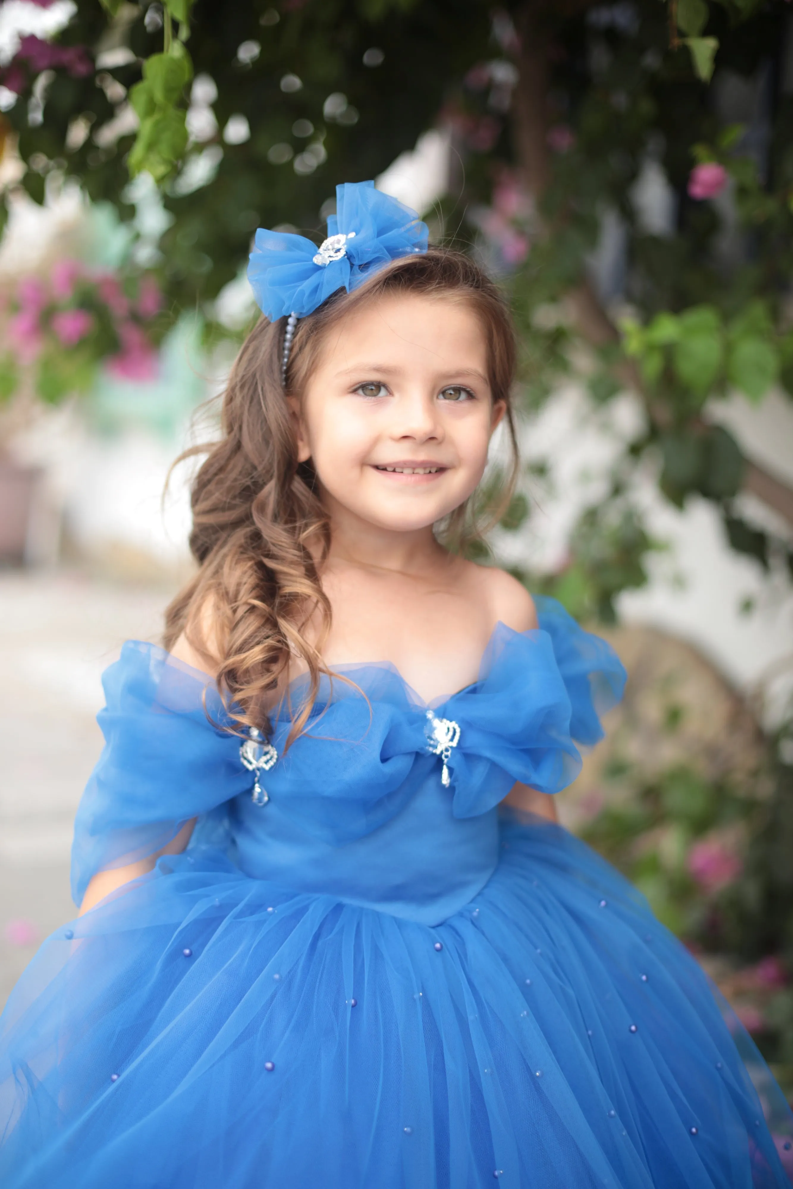 Cinderella girl dress royal blue