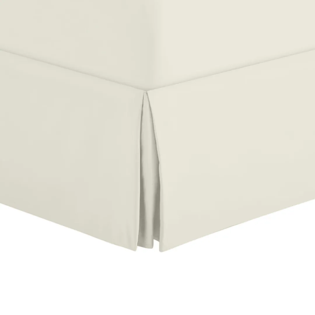 Comfy Ivory Cream Bed Skirt - Split Corner