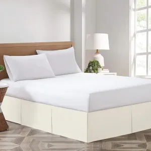 Comfy Ivory Cream Bed Skirt - Split Corner