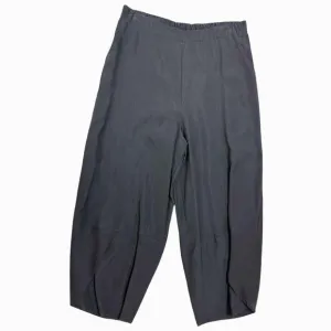 COMFY LIGHTWEIGHT LAGENLOOK WIDE LEG PULL ON BLACK PANT SIZE S