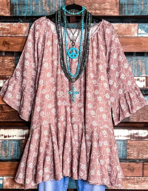 Comfy Style Boho Swing Comfy Tunic in Taupe