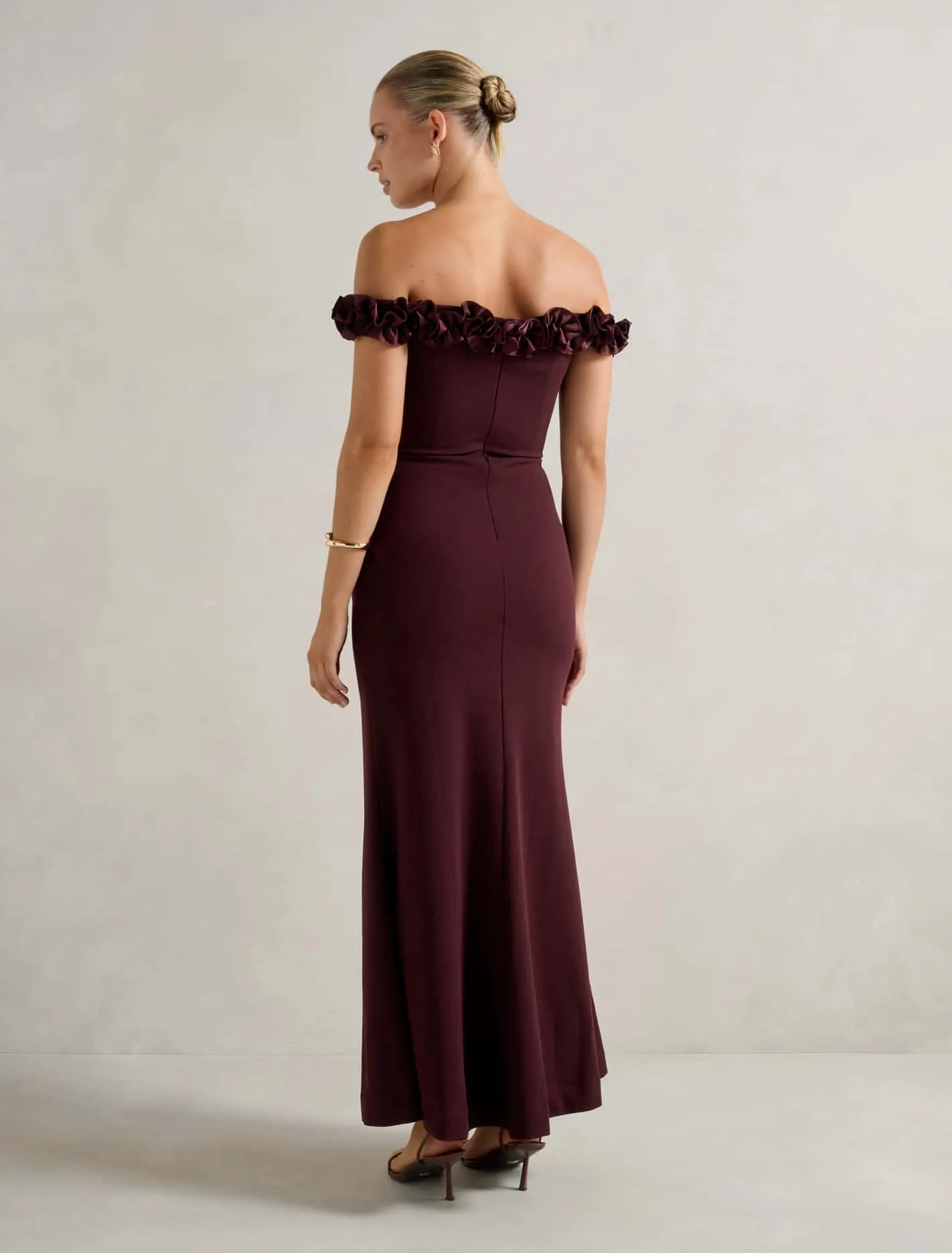 Connie Off Shoulder Ruffle Maxi Dress