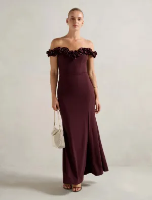 Connie Off Shoulder Ruffle Maxi Dress
