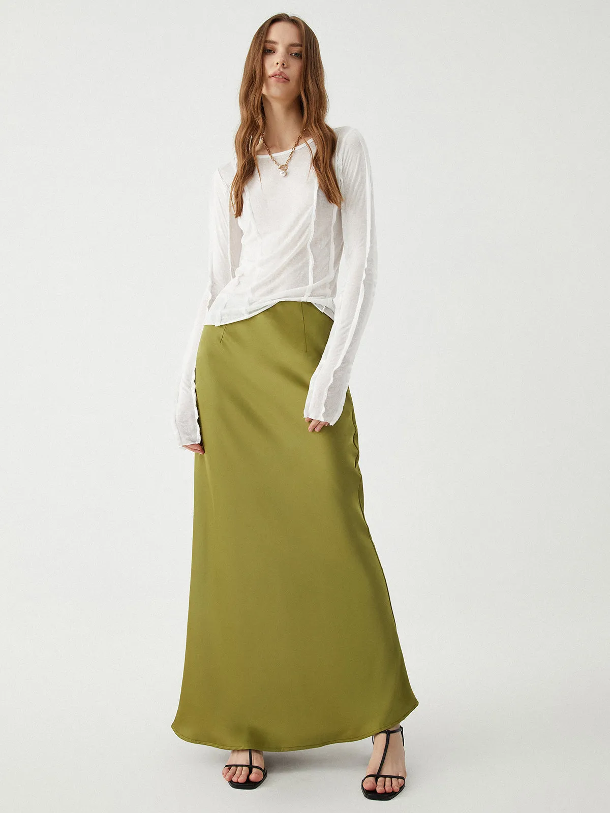 Cotton Pleated Graceful Long Sleeve Top