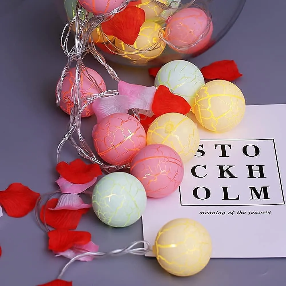 Decorative Multicolor Crack Ball String Lights