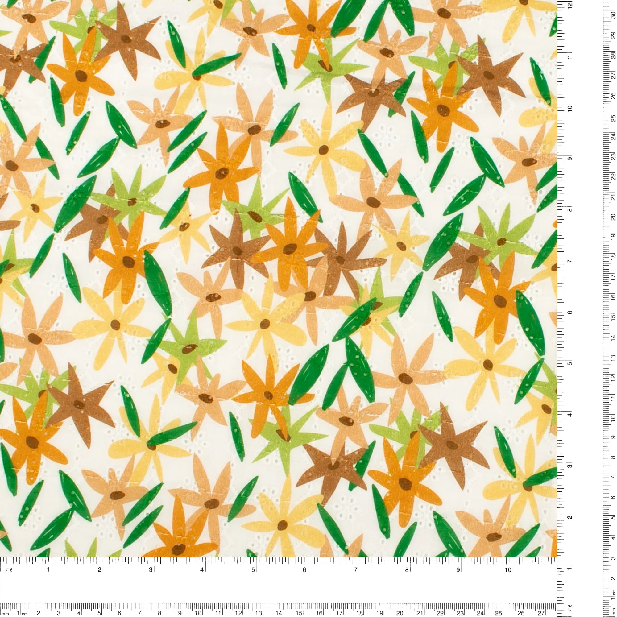 Digital Printed Eyelet - FLORA - 002 - Beige