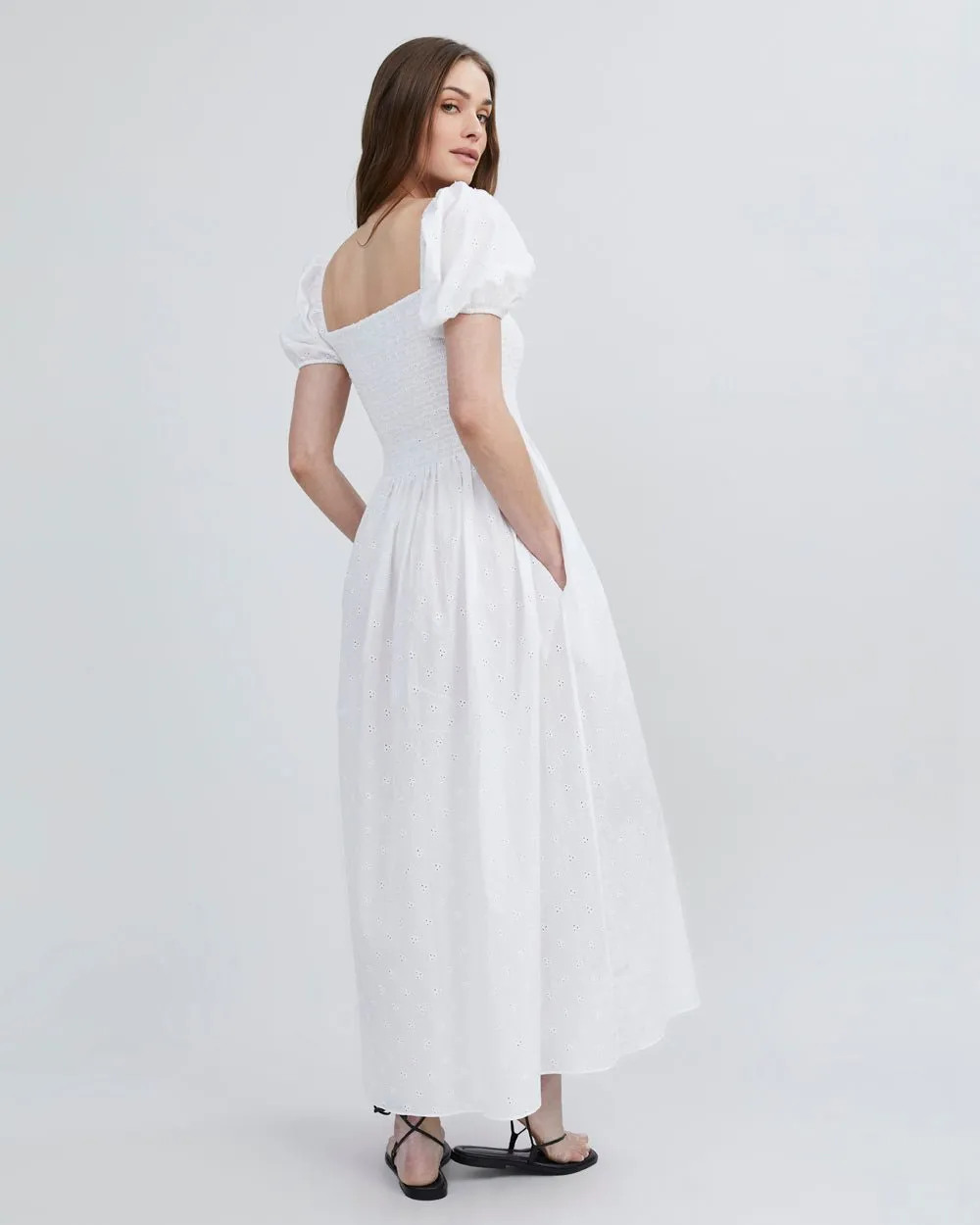 Eyelet Corrina Dress Optic White