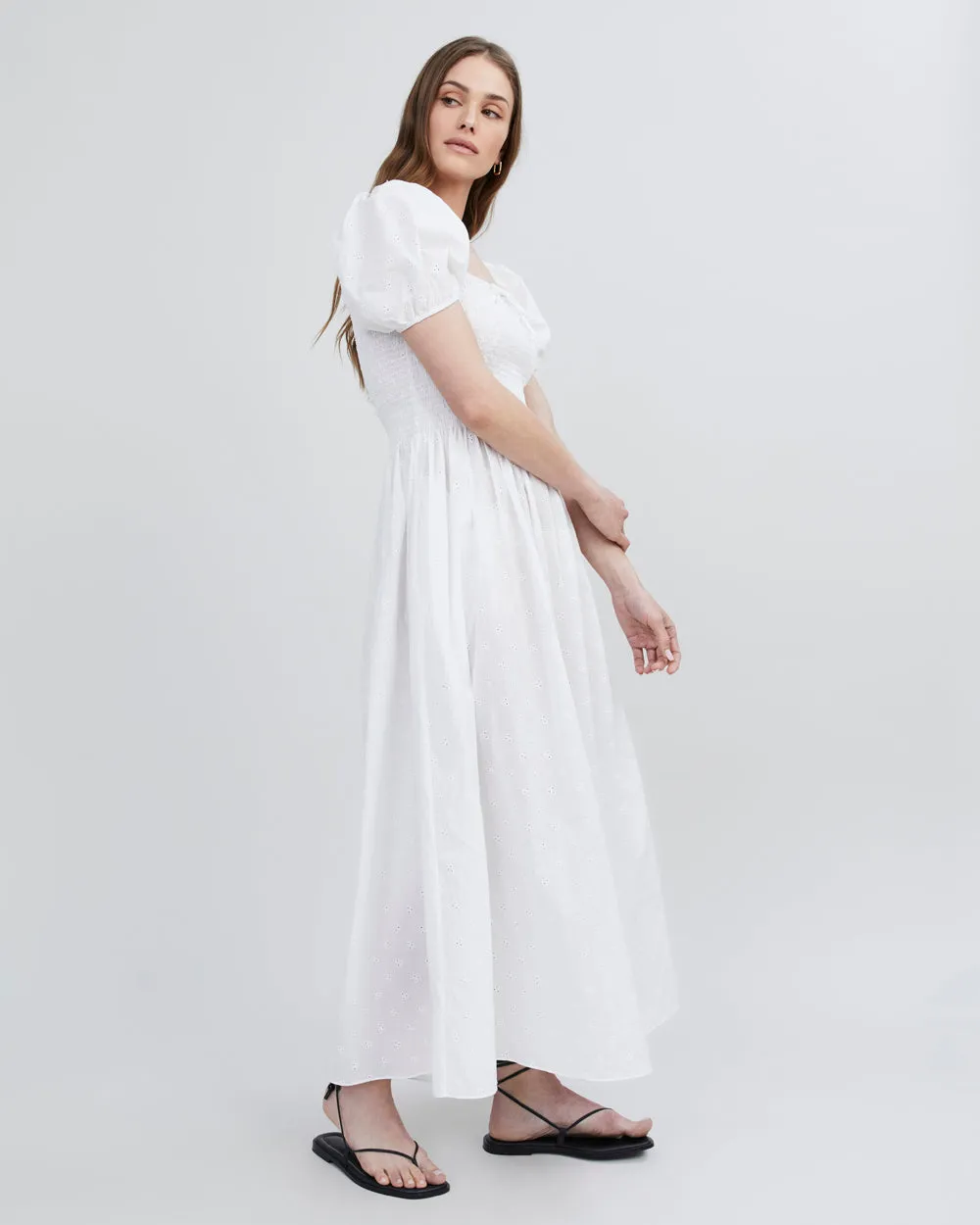 Eyelet Corrina Dress Optic White