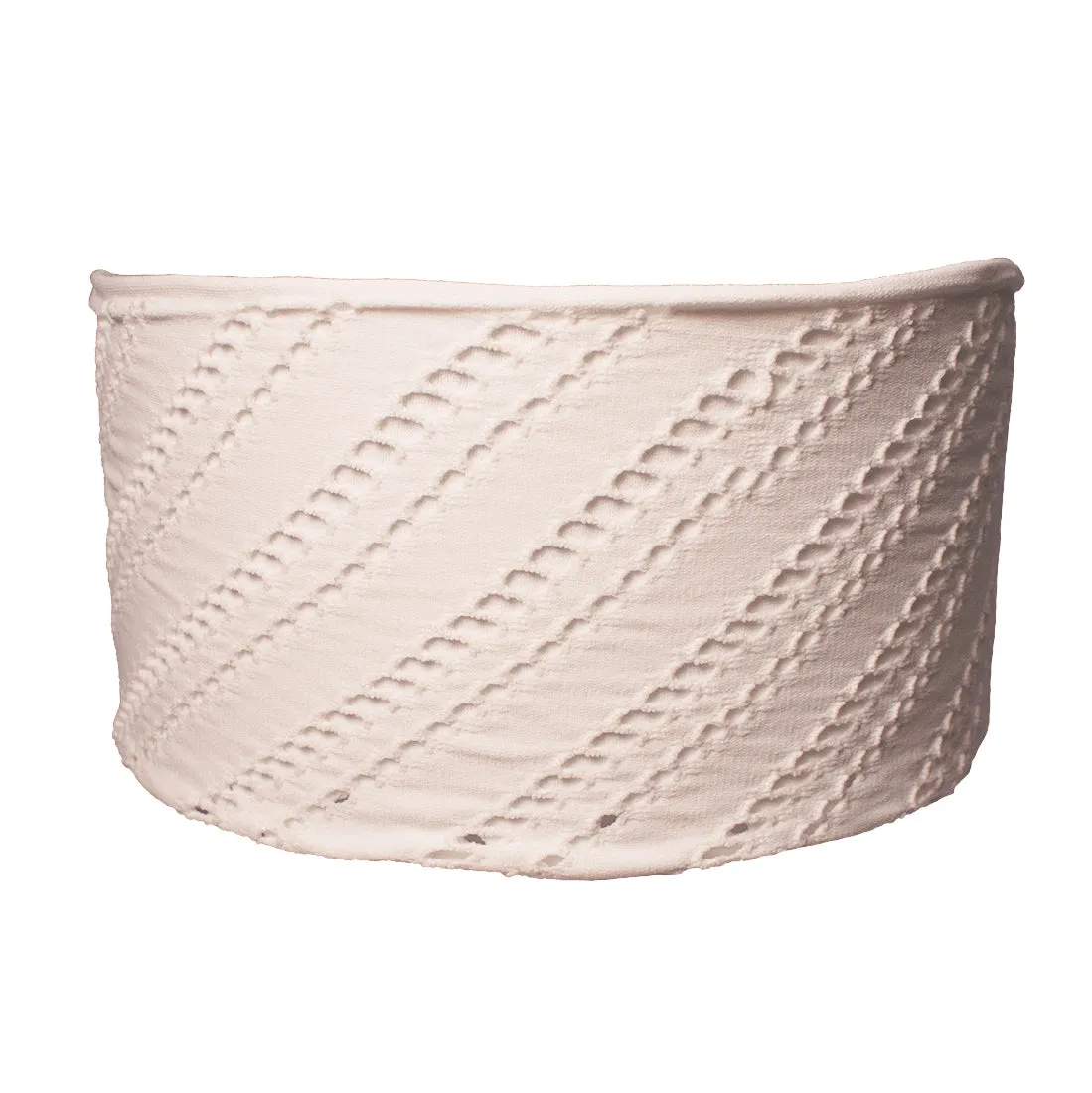 Eyelet Headwrap   Tie - White