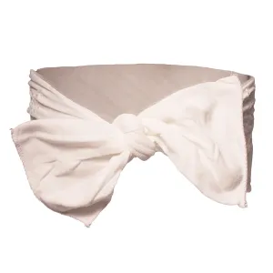 Eyelet Headwrap   Tie - White