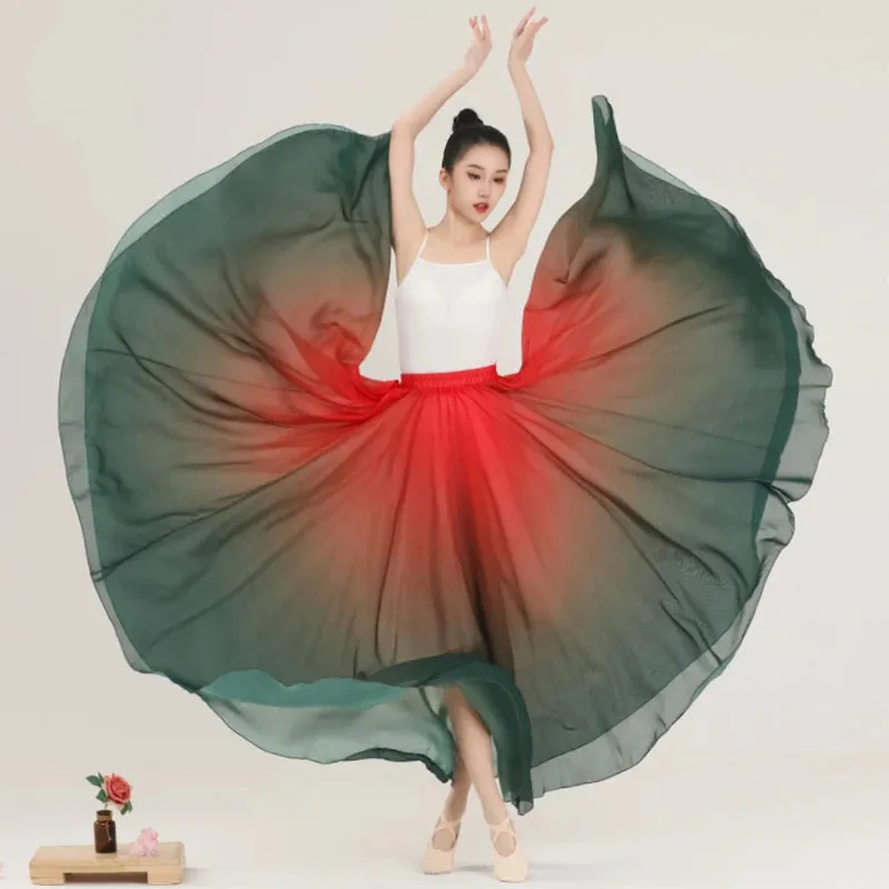 Fleur's Gradient 720 Degree Flamenco Dance Skirts