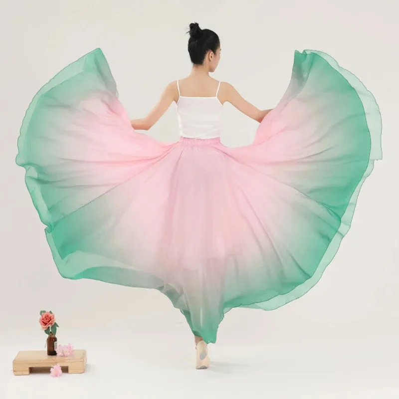 Fleur's Gradient 720 Degree Flamenco Dance Skirts