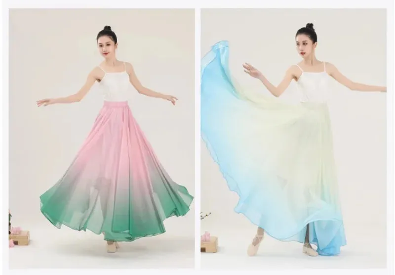 Fleur's Gradient 720 Degree Flamenco Dance Skirts