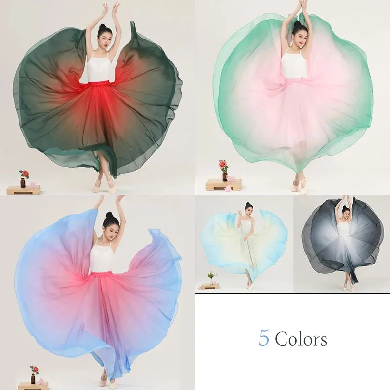 Fleur's Gradient 720 Degree Flamenco Dance Skirts