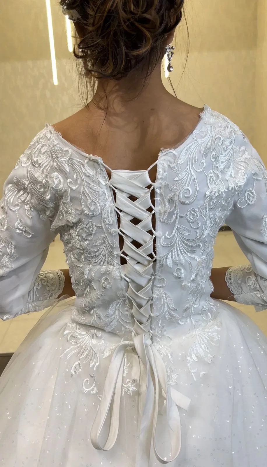 Gownlink White Wedding Ball Gown for the Christian Bride GLGF051C