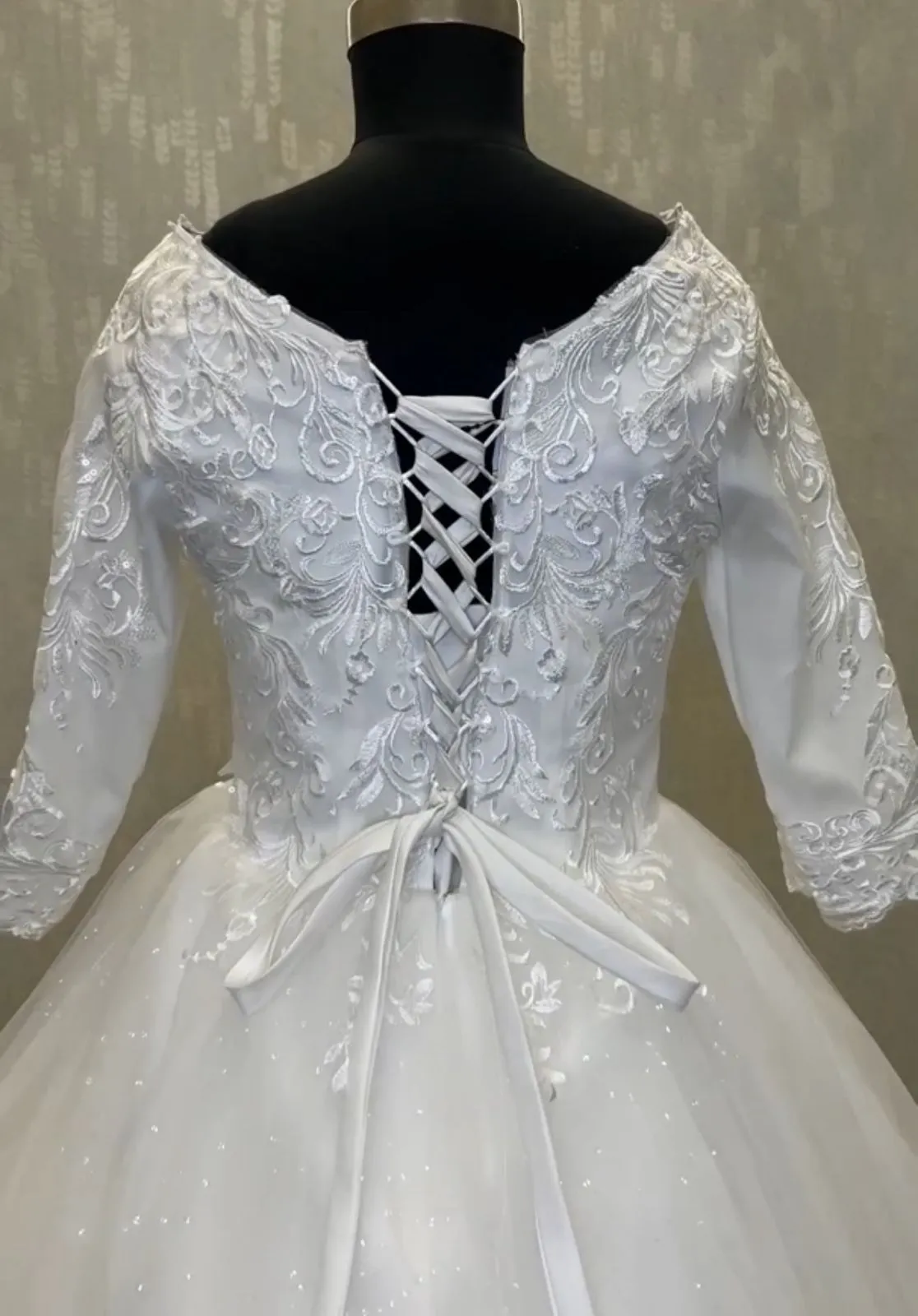 Gownlink White Wedding Ball Gown for the Christian Bride GLGF051C