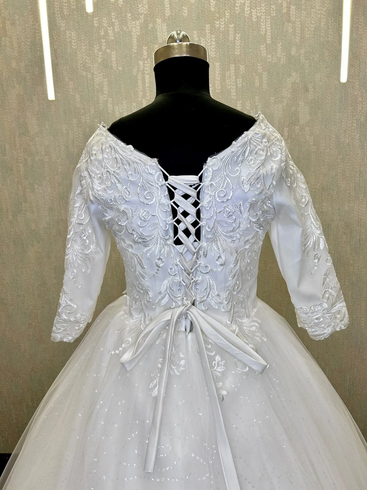 Gownlink White Wedding Ball Gown for the Christian Bride GLGF051C
