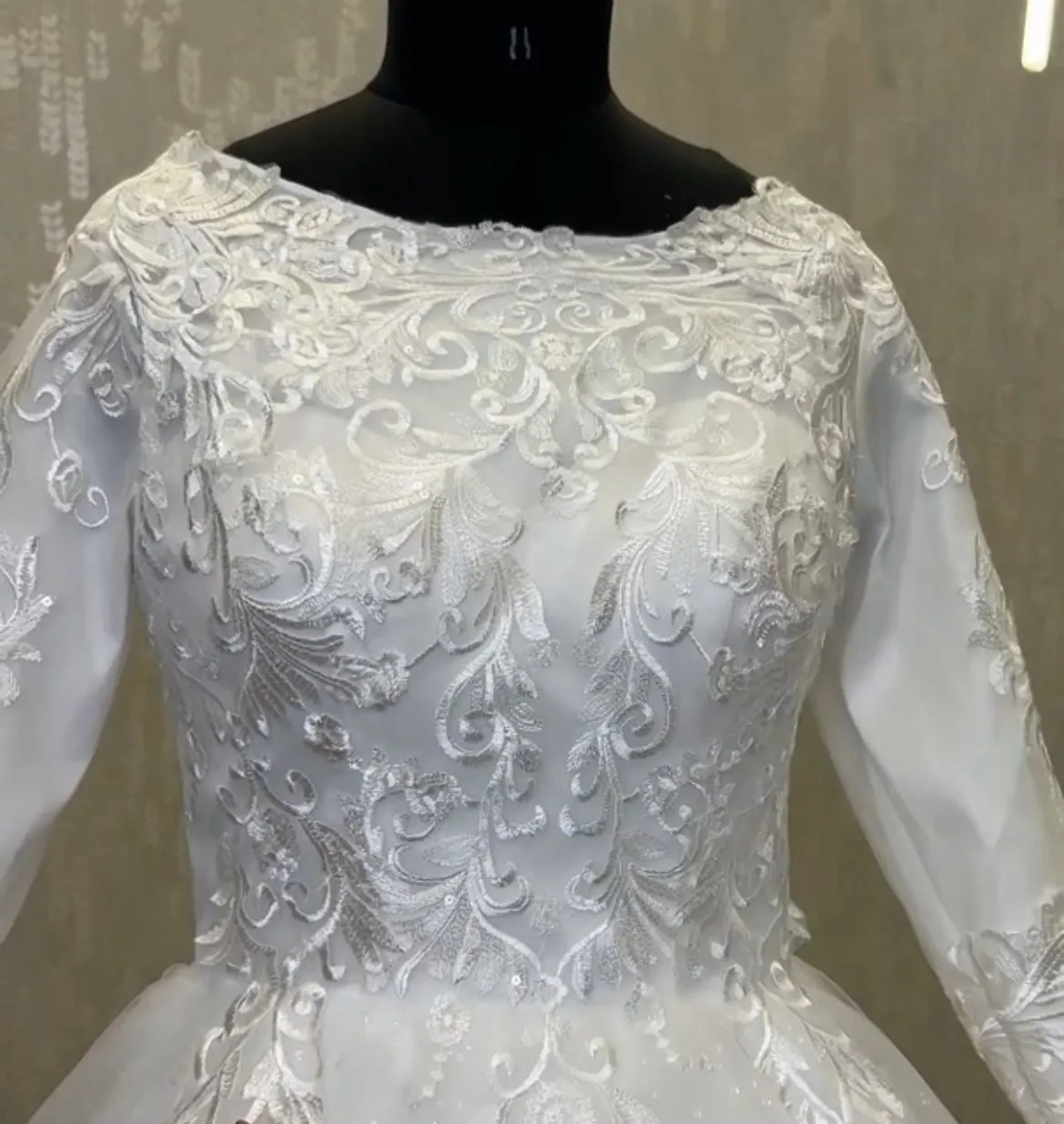 Gownlink White Wedding Ball Gown for the Christian Bride GLGF051C