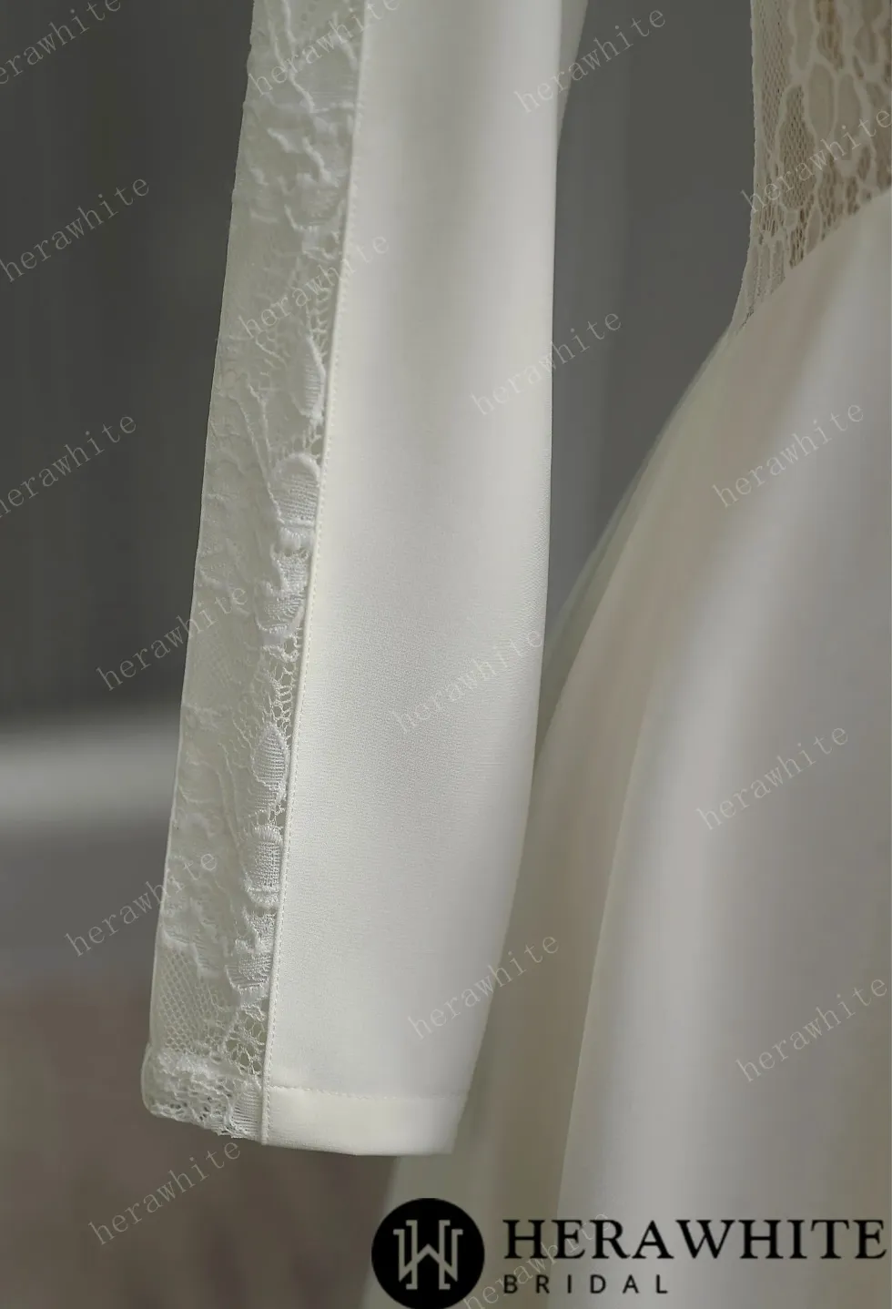 Graceful Illusion Lace Short Wedding Dress