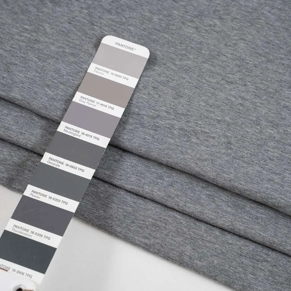 Grey and Soft Cotton Jersey - Sample