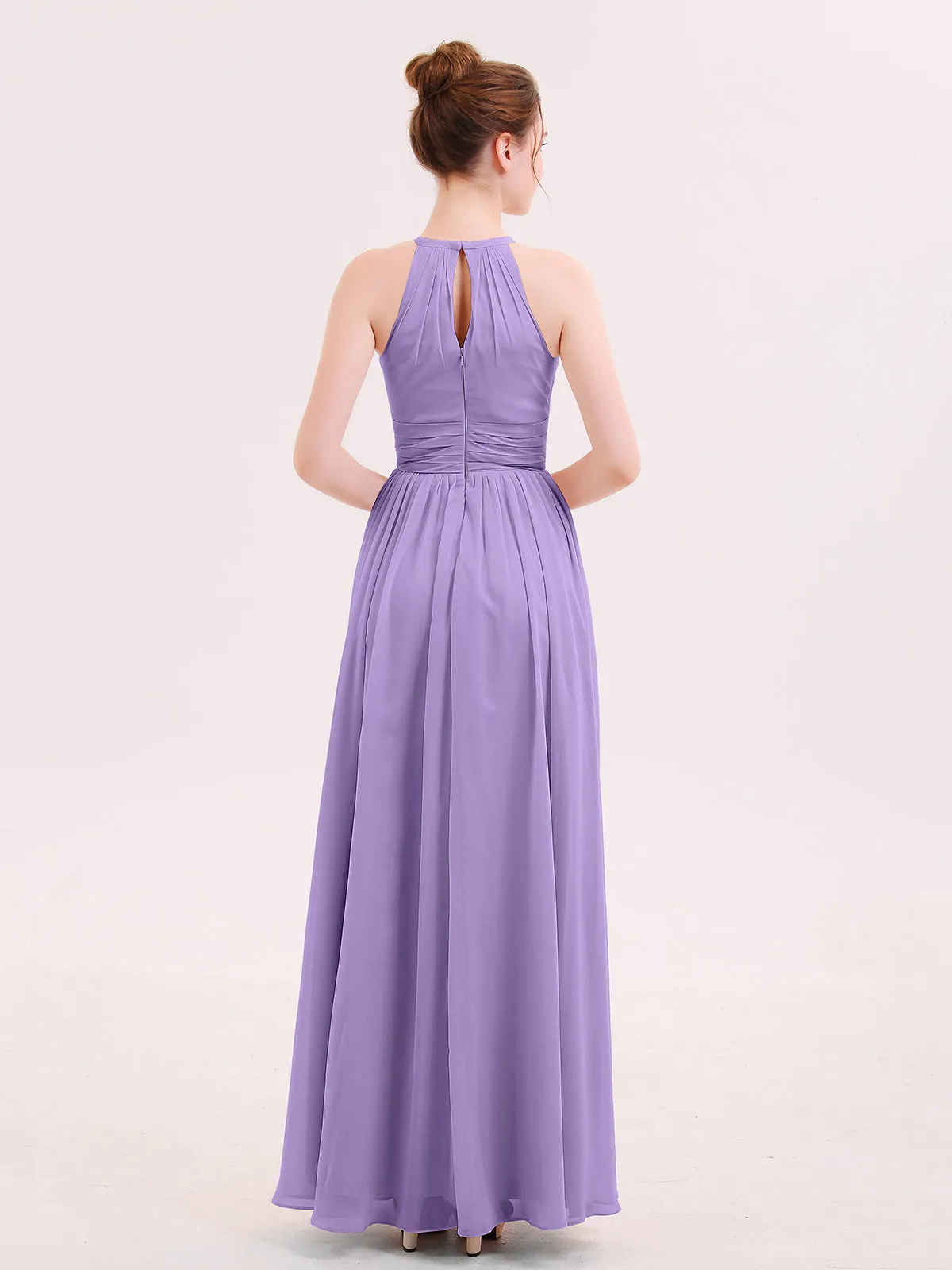 Halter Long Chiffon Dress of Bridesmaids Tahiti