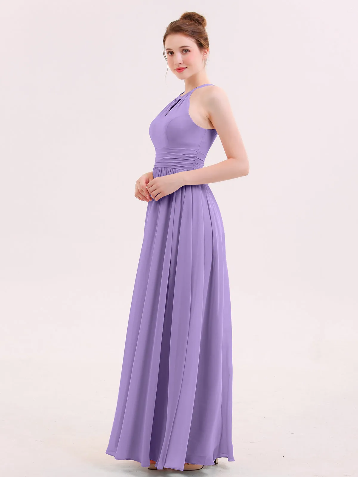 Halter Long Chiffon Dress of Bridesmaids Tahiti
