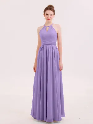 Halter Long Chiffon Dress of Bridesmaids Tahiti
