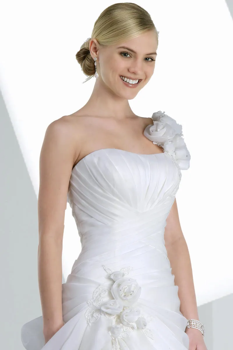 Impression Bridal Gown 10068 Size 28 Ivory Wedding Dress Ballgown One Shoulder