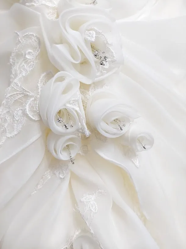Impression Bridal Gown 10068 Size 28 Ivory Wedding Dress Ballgown One Shoulder