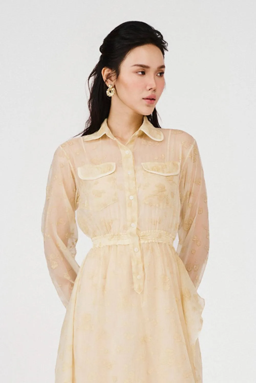 Jaliyah A-line Ruffle Layer Organza Mini Dress