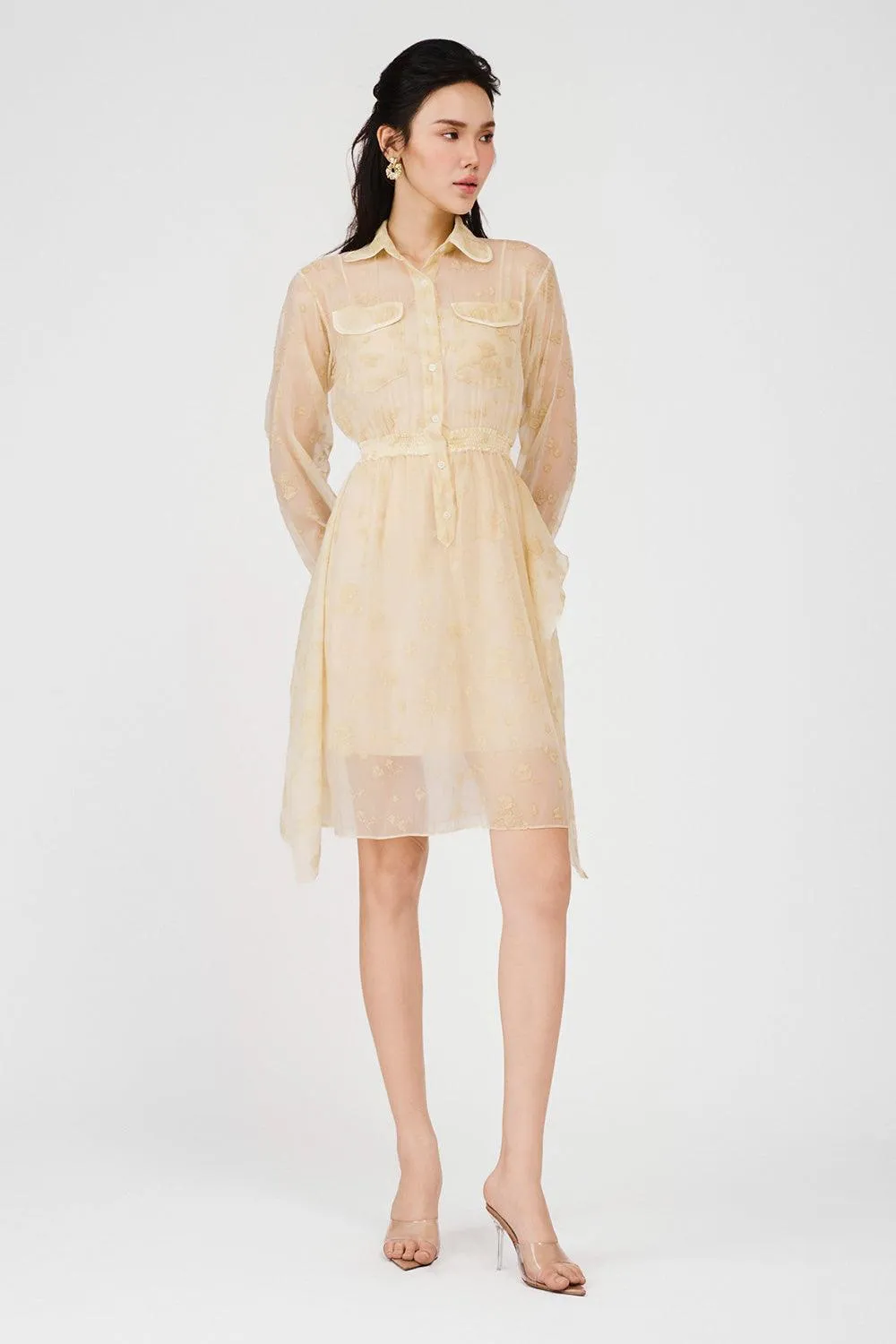 Jaliyah A-line Ruffle Layer Organza Mini Dress
