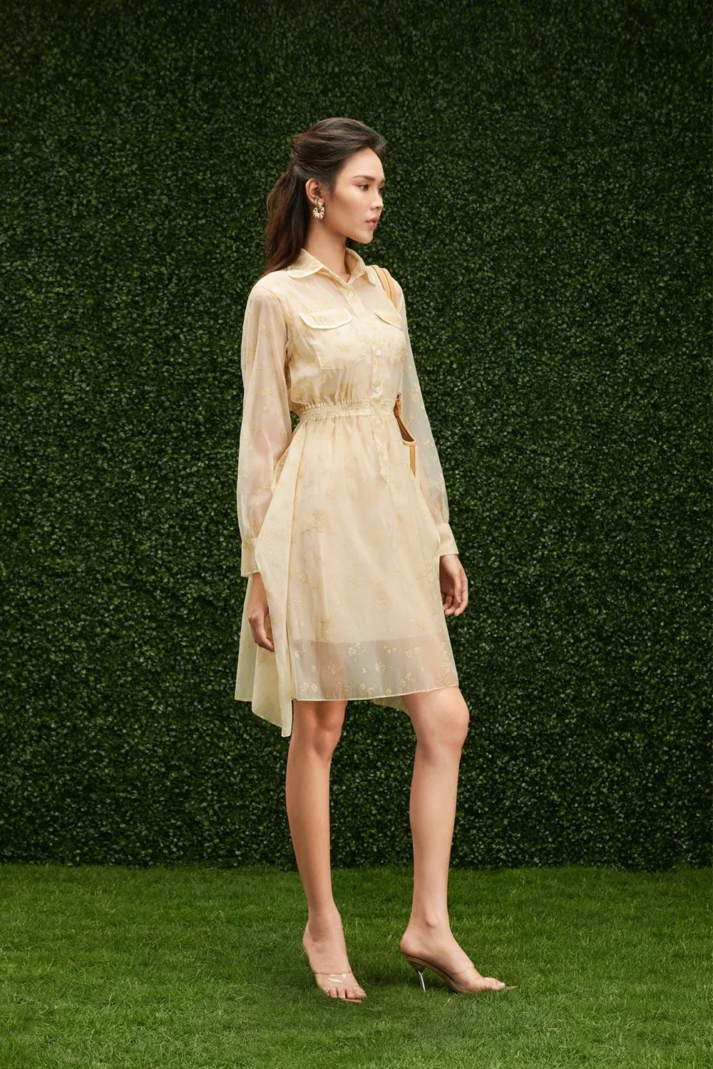 Jaliyah A-line Ruffle Layer Organza Mini Dress