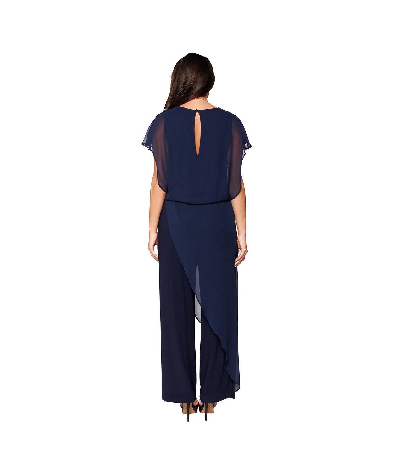 Jumpsuit With Chiffon Overlay